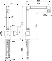 Konyha indusztriális csaptelep CHAMBORD QUEEN RC946 136 Ferro cerato