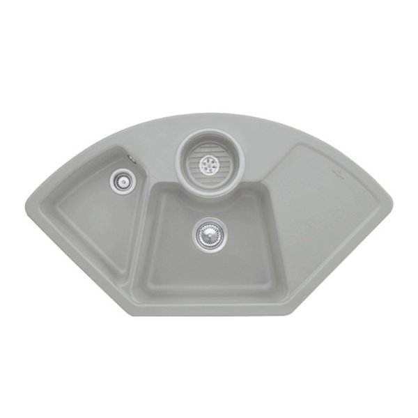 Beépíthető kerámia mosogató Villeroy & Boch Solo corner Fossil 670802KD